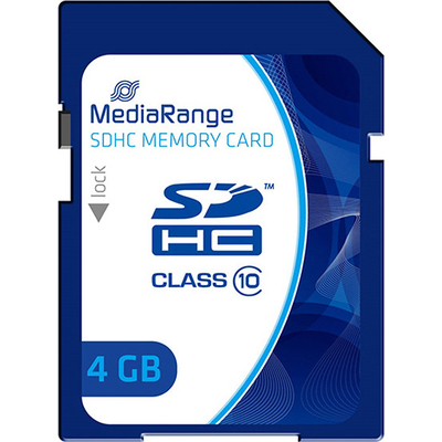 Product Κάρτα Μνήμης MicroSD 4GB MediaRange SDHC CL.10 base image