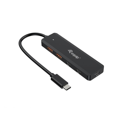 Product USB Hub Equip USB-4-Port 3.2/C->2xUSB-C 2xUSB-A 10Gbps o.Netz.sw base image