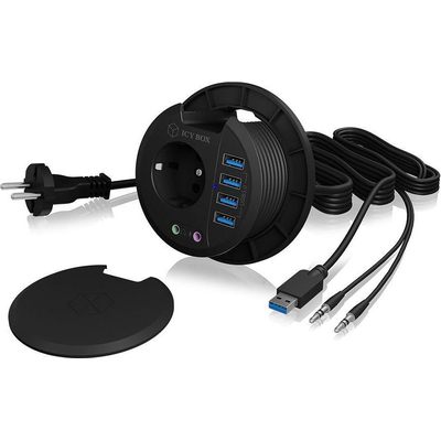 Product USB Hub 4-Port IcyBox USB 3.0 IB-Hub1430 Tisch-extern base image