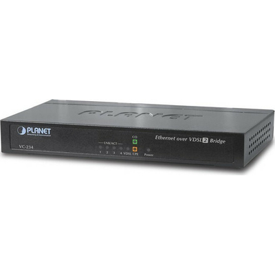 Product Converter Planet 100/100 Mbps Ethernet (4-P LAN) to VDSL2 Bridge - 30a base image