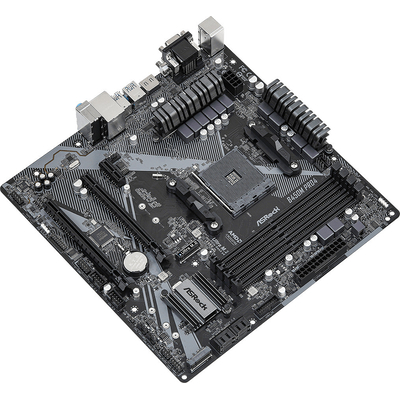 Product Motherboard ASRock B450M Pro4 R2.0 AM4 mATX VGA/HDMI/DVI DDR4 base image