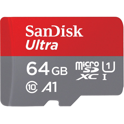 Product Κάρτα Μνήμης MicroSD 64GB SanDisk Ultra A1 Class 10 inkl. Adap base image