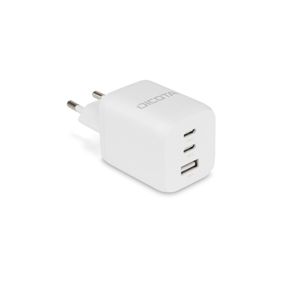 Product Φορτιστής Πρίζας Dicota Compact 3-Port GaN (65W) EU White base image