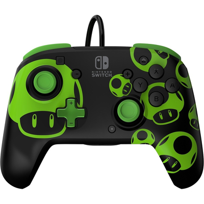 Product Gamepad PDP Rematch Wired 1Up Glow in the Dark Switch base image