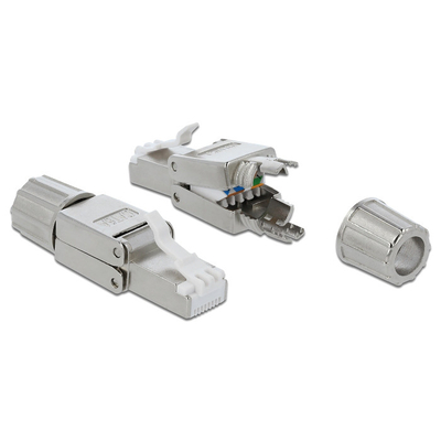 Product Βύσμα Δικτύου Delock RJ45 male Cat.6A STP tool-free base image