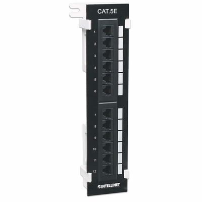 Product Patchpanel Intellinet 12-Port Cat5e UTP Wandmontage sw base image