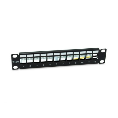 Product Patchpanel Equip 12x Cat6A 10" FTP 1HE Keystone Montage sw base image