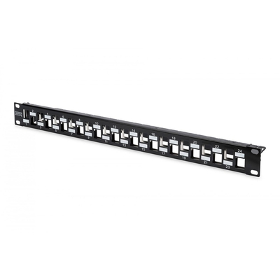 Product Patchpanel Digitus 1HE 24-Port modular geschirmt Black base image