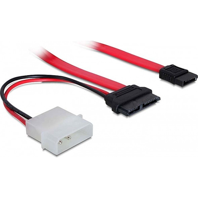 Product Καλώδιο Delock SATA-cable Slim 13pin -> SATA 7pin +2pin Molex 0.30m base image