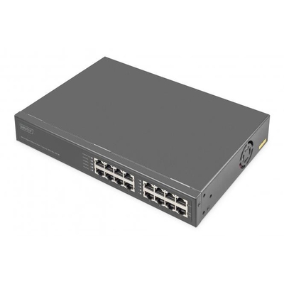 Product Network Switch Digitus 8-Port Gigabitgabit PoE + Injektor 250W schw base image