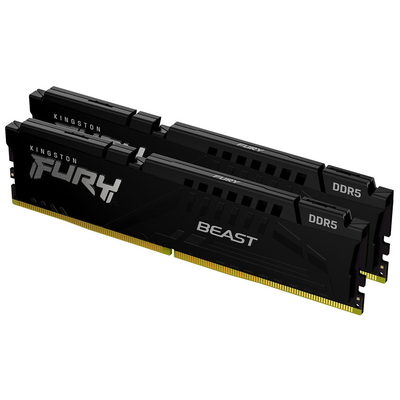 Product Μνήμη RAM Σταθερού DDR5 32GB 6400 CL32 Kingston KIT (2x16GB) FURY Beast EXP base image