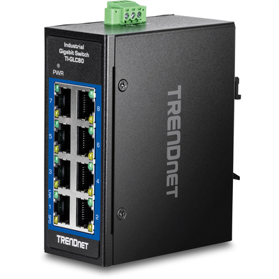 Product Network Switch Trendnet 8-Port Industrial Gigabit DIN-Rail Mini base image