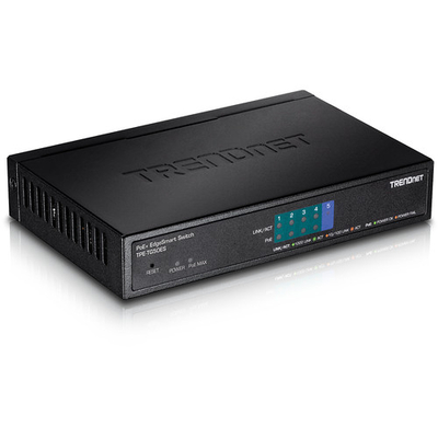 Product Network Switch Trendnet 5-Port Gigabit EdgeSmart PoE+ (31W) base image