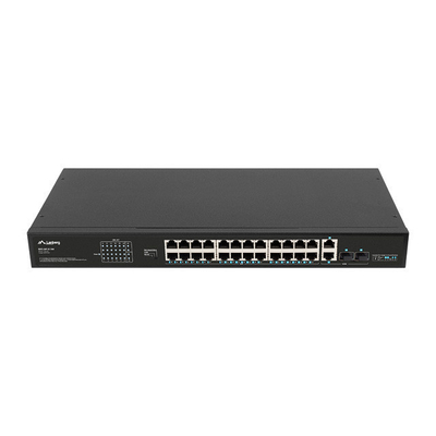 Product Network Switch Lanberg 24X 100MB DSP+/2X Combo Rack 19" 360W V2 base image