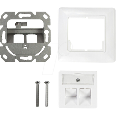 Product Πρίζα Δικτύου Logilink for 2 Keystone modules, 45° angled outlet base image