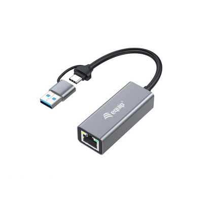 Product Αντάπτορας Δικτύου USB Equip USB-C -> RJ45 10/100/1000/2500 Mbps + USB-A base image