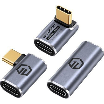 Product Αντάπτορας USB GrauGear 40Gbps USB-C Aluminium 3er Pack base image