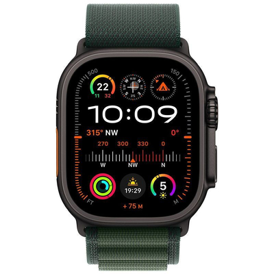 Product Smartwatch Apple Ultra 2 Black LTE 49mm Titanium Case with Alpine Loop M - Dark Green base image