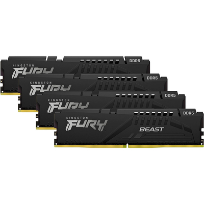 Product Μνήμη RAM Σταθερού DDR5 32GB Kingston FURY Beast - 128GB (4 x 32GB Kit) - 5600 DIMM CL40 base image
