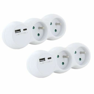 Product Πολύπριζο με 2 Πρίζες με διακόπτη Chacon 47002 3680 W  base image