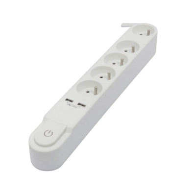 Product Πολύπριζο USB Chacon 5 Θέσεων με Διακόπτη Λευκό base image