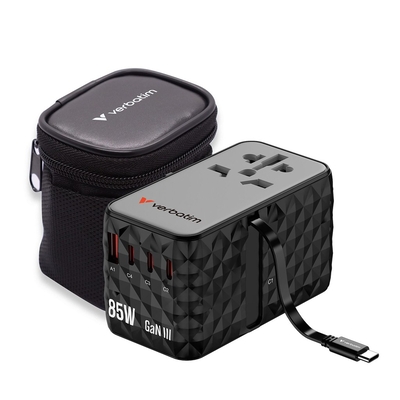 Product Αντάπτορας Πρίζας Verbatim Charge?n?Travel Diamond 85W Retr. CNT-02 32127 base image