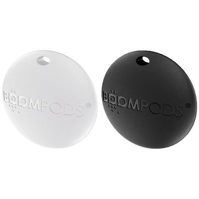 Product Tracker Boompods Boomtag 2 Pack Black & White base image