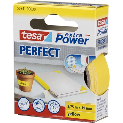 Product Αυτοκόλλητη Ταινία TESA Cloth 2,75m x 19mm extra Power yellow 56341 base image