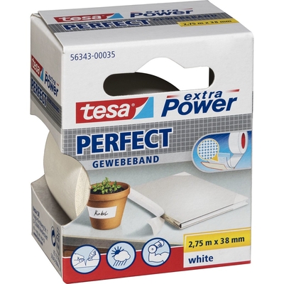 Product Αυτοκόλλητη Ταινία TESA 2,75m x 38mm extra Power White Perfekt 56343 base image