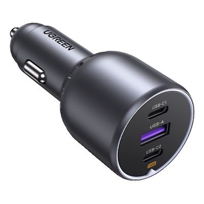 Product Φορτιστής Αυτοκινήτου Ugreen 130W 3-Port Fast gray base image