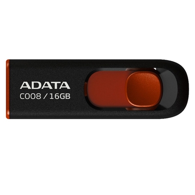 Product USB Flash 16GB Adata 2.0 C008 Black AC008-16G-RKD base image