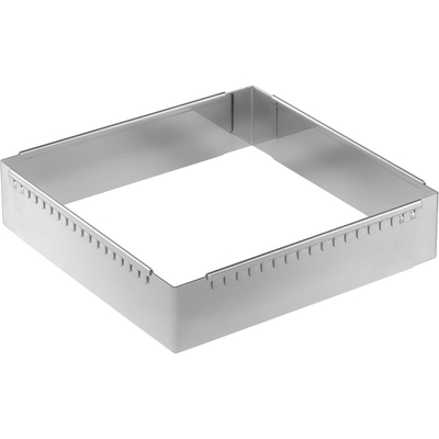Product Τσέρκι Ζαχαροπλαστικής De Buyer steel adjustable 20-37 cm square base image