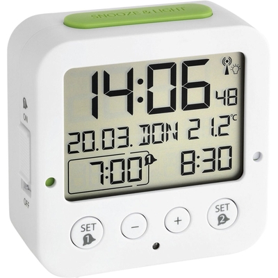 Product Ρολόι με Ξυπνητήρι TFA 60.2528.02 Bingo White Digital RC Temper base image