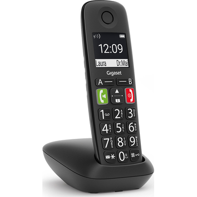 Product Ασύρματο Τηλέφωνο Gigaset E290 Black (S30852-H2901-D201) base image