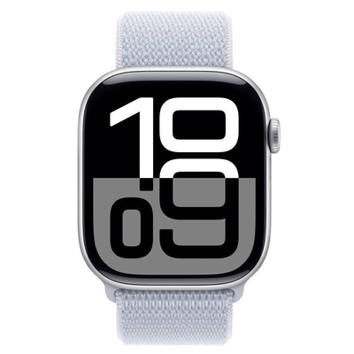 Product Smartwatch Apple Watch Series 10 46Mm Silver Aluminium With Denim Sport Band M/L Mwwm3Qc/A base image