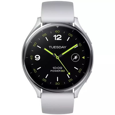 Product Smartwatch Xiaomi Watch 2 Bluetooth Titan Gray With White Leather Strap Bhr9306Gl base image