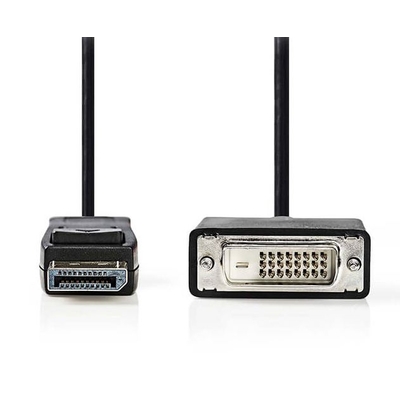 Product Καλώδιο Εικόνας Displayport Αρσ. - Dvi-D 24+1-Pin Αρσ., 1.00m Σε Μαύρο Χρώμα base image