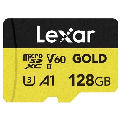 Product Κάρτα Μνήμης microSDXC 128GB Lexar Professional GOLD UHS-II A1 C10 U3 V60 base image