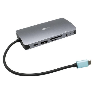Product Docking Station i-tec USB-C Metal Nano HDMI VGA LAN Audio Card reader 100 W + 100W base image