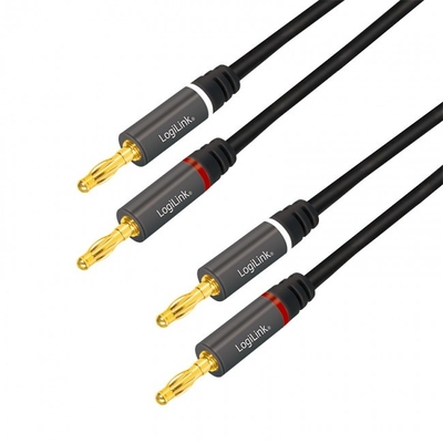Product Καλώδιο Ήχου Logilink audio, banana plug 5.0m base image