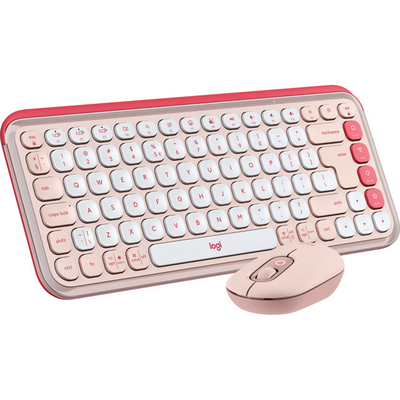 Product Σετ Πληκτρολόγιο και Ποντίκι Ασύρματο Logitech POP ICON Combo Pink base image