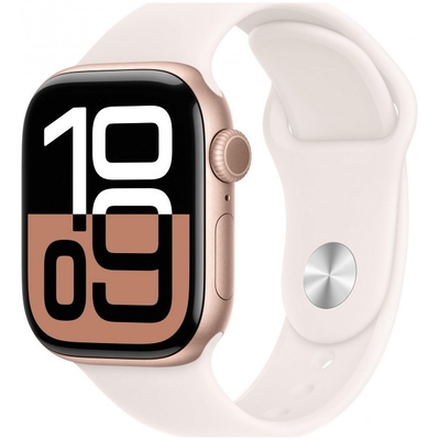 Product Smartwatch Apple Watch Series 10 GPS 42mm Rose Gold Aluminium / Light Blush Sport Band - S/M base image