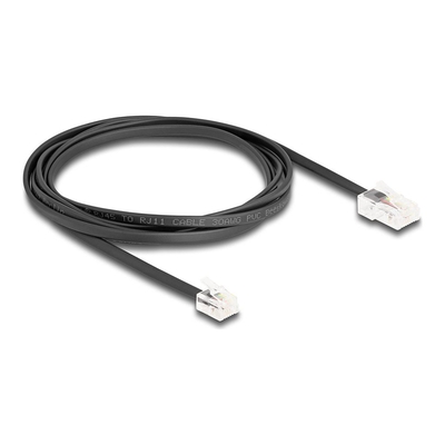 Product Καλώδιο Τηλεφωνικό Delock RJ45 Male to RJ11 Male Black 2m base image
