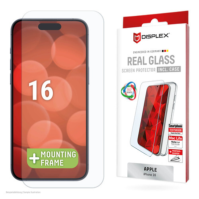 Product Screen Protector E.V.I Displex Real Glass + Case Iphone 16 base image