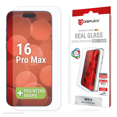 Product Screen Protector E.V.I Displex Real Glass + Case Iphone 16 PRO MAX base image