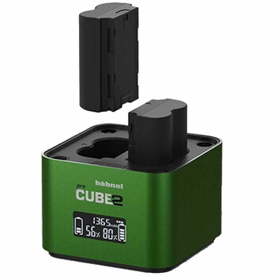 Product Φορτιστής Φωτογραφικών Μηχανών Hahnel dual Pro Cube 2 - Fuji with LCD-Display retail base image