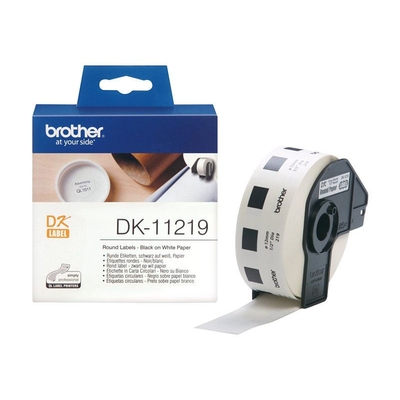 Product Ετικέτες Ρολό Brother DK-11219 rund, White (1200pcs./ROlle) base image