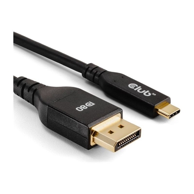 Product Καλώδιο DisplayPort Club 3D USB Type C <-> DP 2.1 1m 10K60Hz M/M retail base image