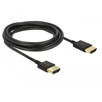 Product Καλώδιο HDMI Delock HighSpeed Ethernet A->A 4K 3D 0,25m Black base image
