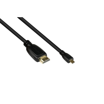 Product Καλώδιο HDMI Good Connections HDMI2.0b-Micro-pcs.(Typ D) Black 0,5m base image